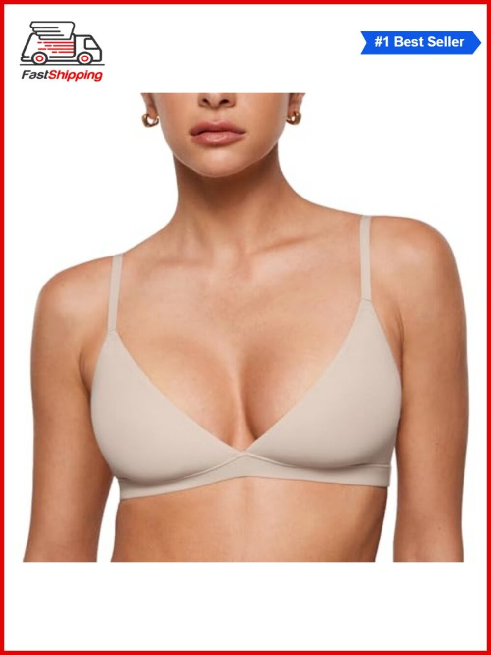 ✨INLYRIC Women's Unlined Triangle Bralette